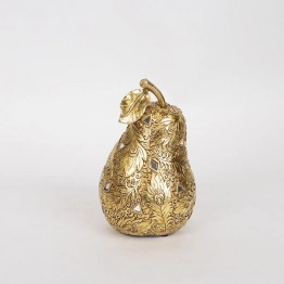 Διακοσμητικό Αχλάδι Polyresin Χρυσό 12,5x20εκ. ESTHETI 752-28530