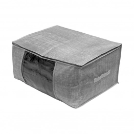 Θήκη Φύλαξης Ρούχων Υφασμάτινη Non Woven Grey Estia 45x30x60εκ. 03-5719