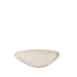 Πιάτο Γλυκού Τριγωνικό Stoneware Gobi White-Sand Matte ESPIEL 15x8,5x2εκ. OW2030K6