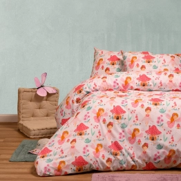 Παπλωματοθήκη Βαμβακερή Μονή 165x245εκ. Magic Pink Kids Line Melinen 20004379