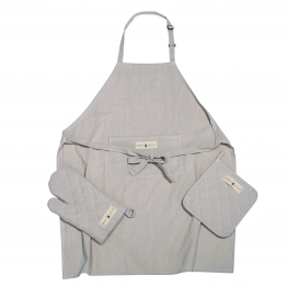 Σετ Κουζίνας 3τμχ Βαμβακερό Γκρι Essential 2638 Greenwich Polo Club