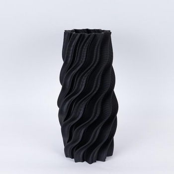 Βάζο Πορσελάνης 3D Μαύρο 18x19x39εκ. ESTHETI 752-21100