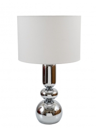 Φωτιστικό Επιτραπέζιο Μεταλλικό Λευκό-Ασημί 58εκ./33x22,9εκ. Zen Collection 25.51.52329