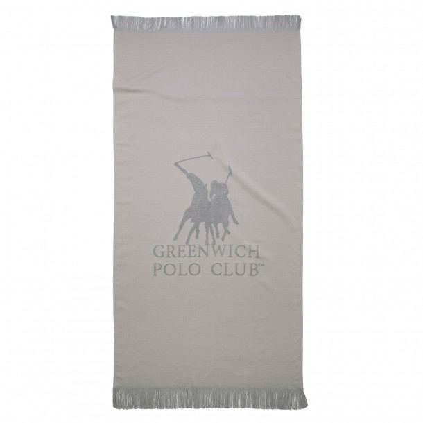 Πετσέτα Θαλάσσης Βαμβακερή 80x170εκ. Essential 3778 Γκρι Greenwich Polo Club