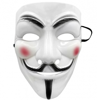 Μάσκα Λευκό Πρόσωπο Με Μουστάκι Carnavalista 3-655