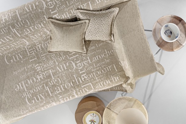 Ριχτάρι Διθέσιος 180x250εκ. Polycotton-Acrylic Stamp Taupe Guy Laroche