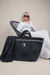 Τσάντα Θαλάσσης Polyester-Poliammide 40x40x68εκ. Feel & Touch Icon Black