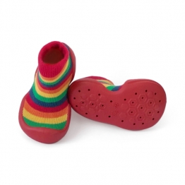 Καλτσοπαπουτσάκια 12-18 Μηνών Step Ons Ουράνιο Τόξο Sock Ons STEP12