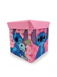 Κουτί-Σκαμπό Polyester Disney Home Lilo & Stitch 13 Pink 30x30x30εκ. DimCol