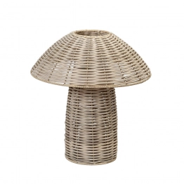 Φανάρι Ραττάν Μπεζ Μανιτάρι ESPIEL 32x35εκ. KAD104