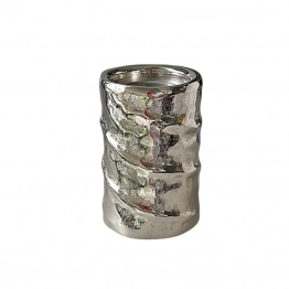 Κηροπήγιο Μεταλλικό Ασημί Φ11x20εκ. Art Et Lumiere 22011