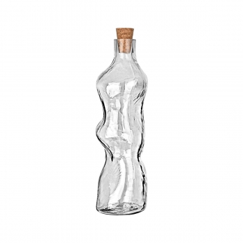 Μπουκάλι Γυάλινο Με Καπάκι Φελλού Διάφανο Sway 1000ml-8,9x31εκ. Estia 01-36799