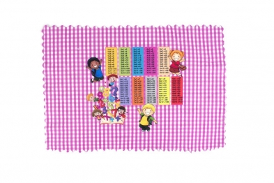Σουπλά Παιδικό Polyester 35x50εκ. Multiplication Table 27 Λιλά DimCol