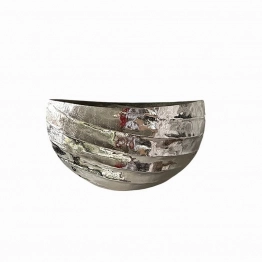 Διακοσμητικό Μπωλ Μεταλλικό Ασημί 39x16x22εκ. Art Et Lumiere 22016