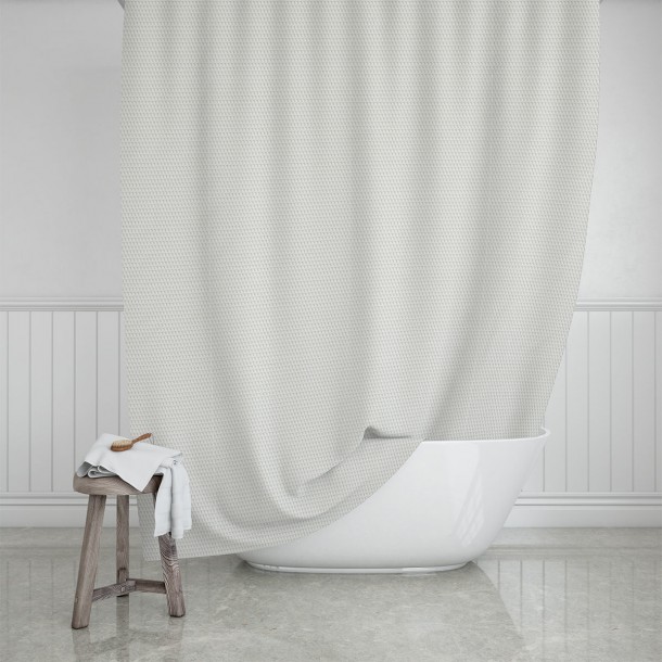 Κουρτίνα Μπάνιου Αδιάβροχη Polyester Camellia Pearl 180x200εκ. Estia 02-28084