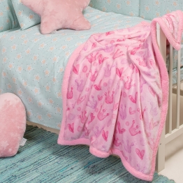 Κουβέρτα Flannel-Sherpa Γούνα Κούνιας 105x160εκ. Princess Melinen 2000049001