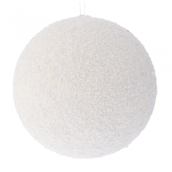 Χριστουγεννιάτικη Μπάλα Polyfoam Λευκή Glitter 20εκ. iliadis 83543