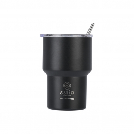 Θερμός-Ποτήρι Ανοξείδωτο Mug Lite Save The Aegean Midnight Black Estia 400ml-9,2x6,5x13,3εκ. 01-18443