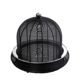 Πιατέλα Σερβιρίσματος Ανοξείδωτη-Αλουμινίου Μαύρη 41x41x41εκ. ESPIEL TAF110