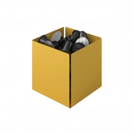 Θήκη Για Κάψουλες Του Καφέ Ανοξείδωτη Matt Yellow 13x13x13εκ. Pam & Co 116-603