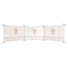 Πάντα Κούνιας Microfiber 45x195εκ. Essential Baby 8840 Λευκή-Μέντα-Μπεζ Greenwich Polo Club