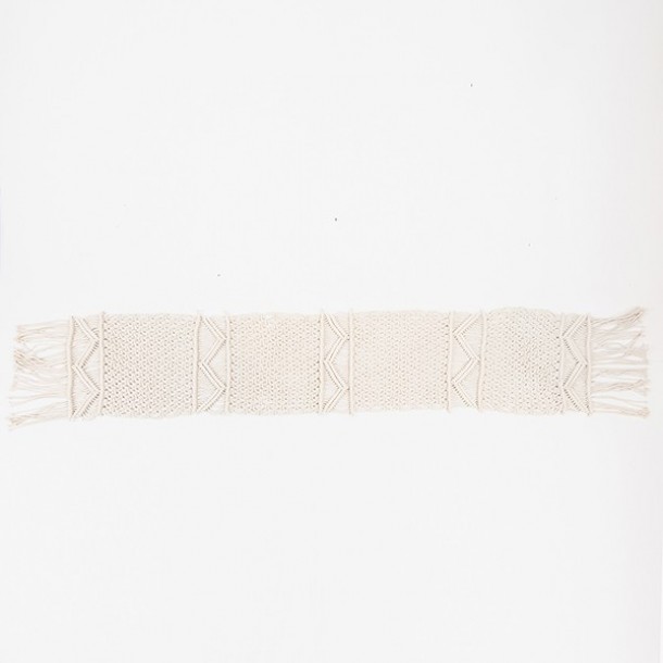 Runner Μακραμέ Μπεζ 30x150εκ. ESTHETI 817-50001