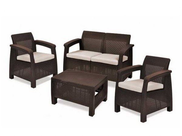 Σετ Κήπου 4τμχ Wicker Corfu Set Brown – keter – corfu-set-brown