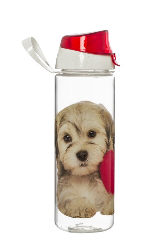 Μπουκάλι Νερού Πλαστικό 750cc Σκυλάκι – VELTIHOME – 21-16150-dog