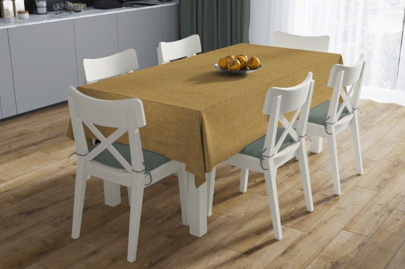 Τραπεζομάντηλο Μονόχρωμο Polycotton Αλέκιαστο 140×180εκ. Panama Mustard DimCol (Ύφασμα: 70% Βαμβάκι-30% Polyester, Χρώμα: Μουσταρδί) – DimCol – 19328805883000MD