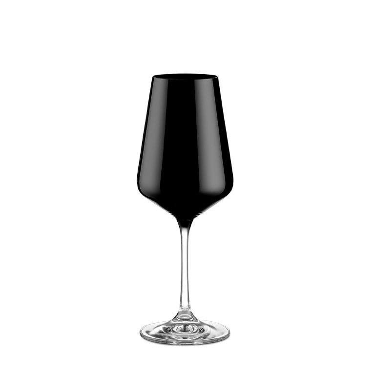 Σετ 6τμχ Ποτήρι Κρασιού Κρυστάλλινο 350ml Sandra 20-2 Capolavoro (Υλικό: Κρύσταλλο, Χρώμα: Μαύρο) - Capolavoro - 20-2 154189