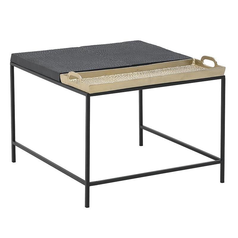 Τραπέζι Με Δίσκο Μεταλλικό inart 62x62x44εκ. 3-50-983-0005 (Υλικό: Μεταλλικό, Χρώμα: Μαύρο) – inart – 3-50-983-0005