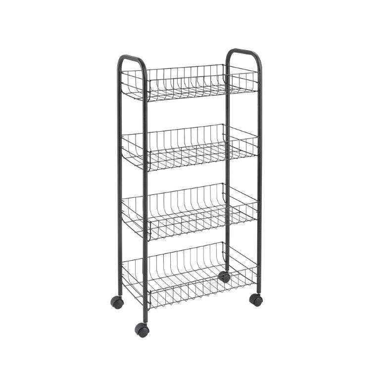 Τρόλει 4 Θέσεων Μαύρο Ascona Lava Touch 41x23x84εκ. Metaltex 16-344504 (Χρώμα: Μαύρο) – METALTEX – 16-344504