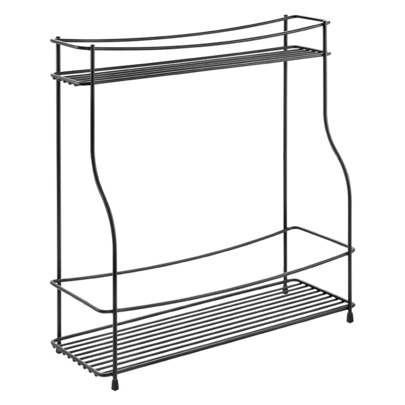 Ράφι 2 Όροφο Balsamico Lava Touch 35x12x37εκ. Metaltex 16-360852 (Χρώμα: Μαύρο) – METALTEX – 16-360852