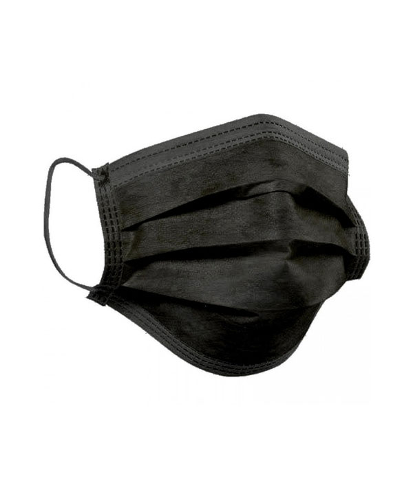 Μάσκα μιας χρήσης μαύρη 3ply – 50 τεμ – OEM – RS_43994.10