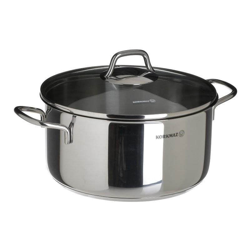 Κατσαρόλα Perla 5,5LT Με Γυάλινο Καπάκι Ανοξείδωτη CLICK 6-60-734-0002 (Υλικό: Ανοξείδωτο, Χρώμα: Ασημί ) – CLICK – 6-60-734-0002-1