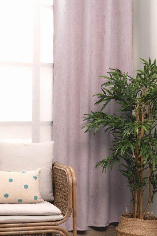 Κουρτίνα Με Τρουκς Polyester 140×260εκ. Loria Pink Palamaiki (Ύφασμα: Polyester, Χρώμα: Ροζ) – Palamaiki – 5205857245627