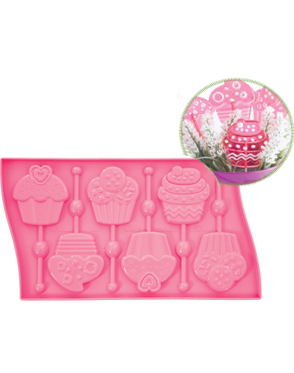 Φόρμα σιλικόνης 6 θέσεων ΓΛΕΙΦΙΤΖΟΥΡΙ CUPCAKES – OEM – RS_56513.00.LOC