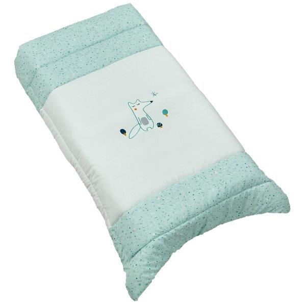 Πάπλωμα Βαμβακερό Κούνιας 110×160εκ. Foxy Mint (Ύφασμα: Βαμβάκι 100%, Χρώμα: Μέντα) – Ο Κόσμος του Μωρού – 5205626602668