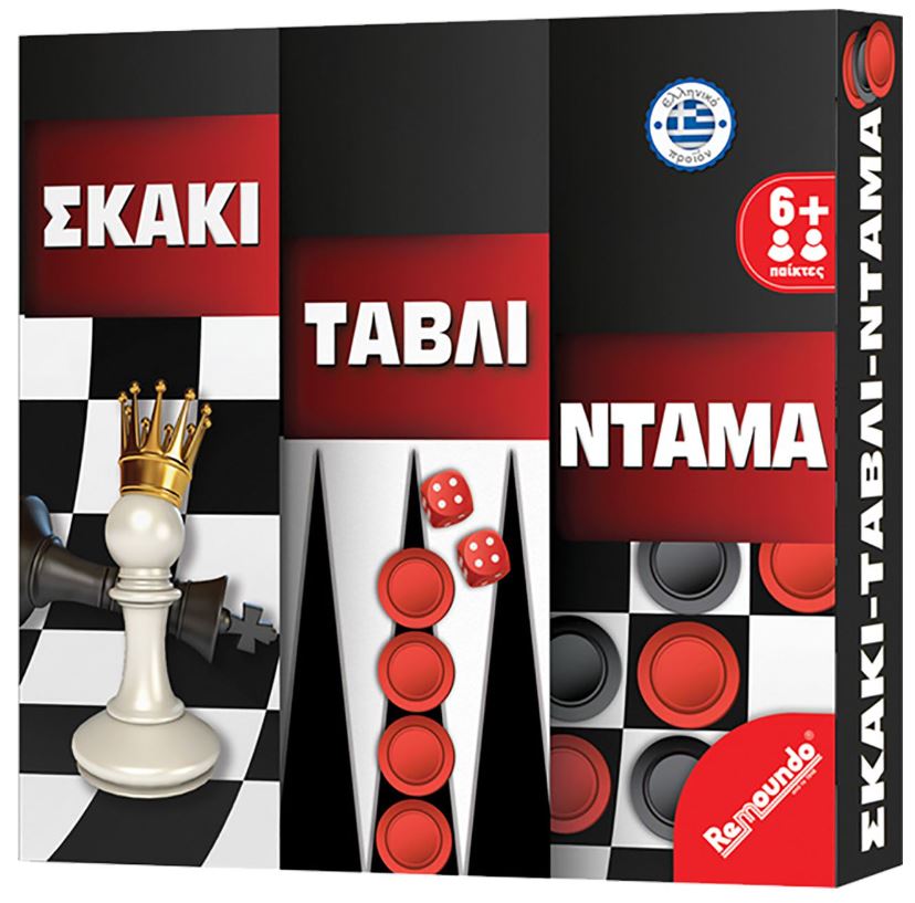 Επιτραπέζιο Παιχνίδι Σκάκι-Τάβλι-Ντάμα 25x25εκ. Remoundo 69-1416 - Remoundo - 69-1416 172983