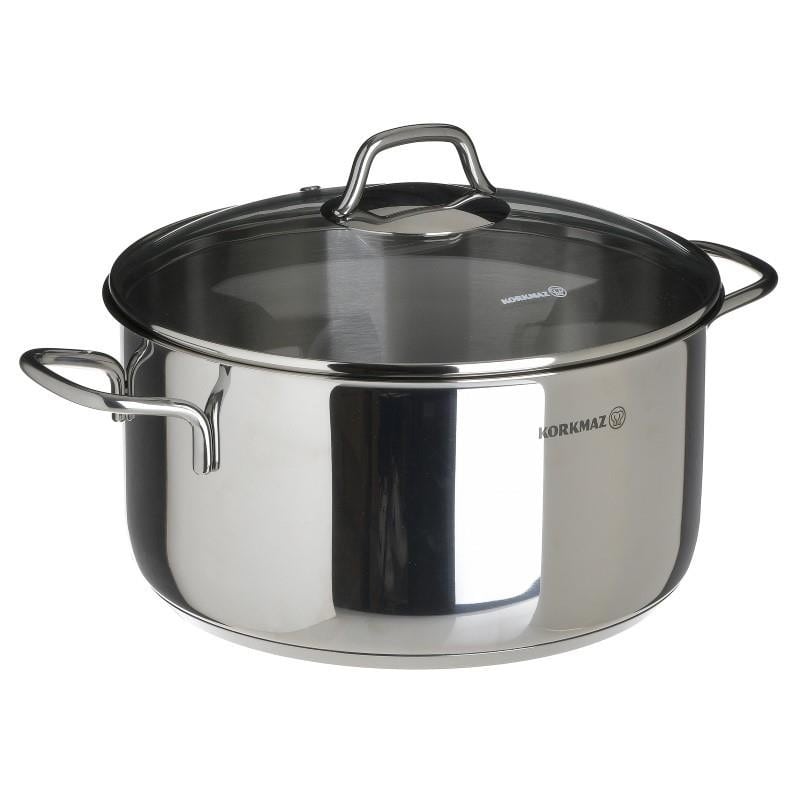Κατσαρόλα Perla 6,8LT Με Γυάλινο Καπάκι Ανοξείδωτη CLICK 26x26x13εκ. 6-60-734-0002 (Υλικό: Ανοξείδωτο, Χρώμα: Ασημί ) – CLICK – 6-60-734-0003