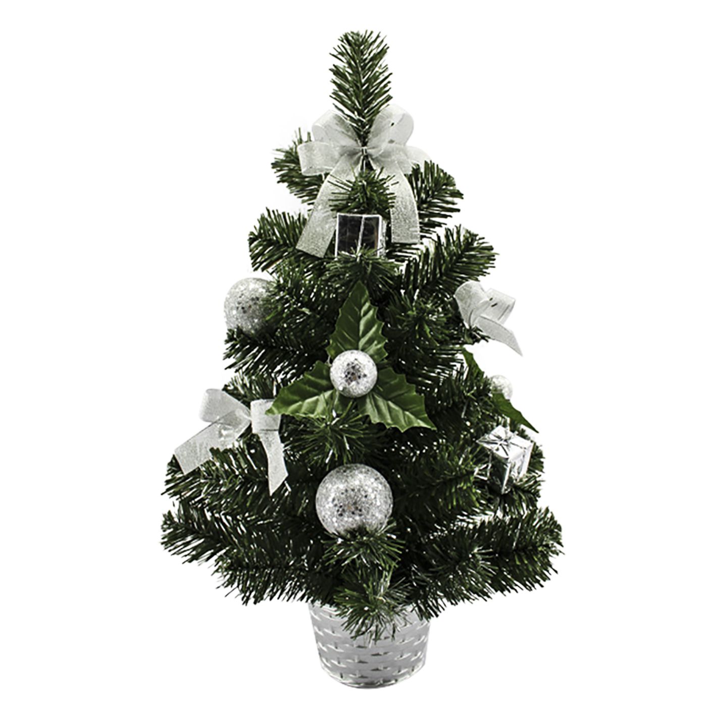 Χριστουγεννιάτικο Δεντράκι Στολισμένο 50εκ. Xmasfest 93-916 Silver (Χρώμα: Ασημί ) - Xmas fest - 93-916-white 108357