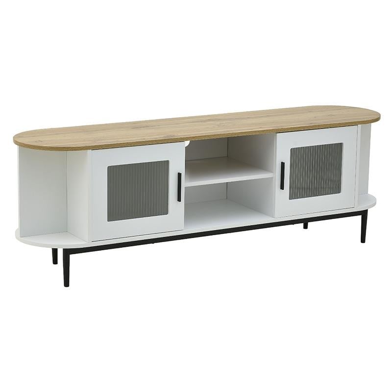 Έπιπλο Τηλεόρασης Ξύλινο inart 160x38x53εκ. 3-50-227-0016 (Υλικό: Ξύλο, Χρώμα: Λευκό) – inart – 3-50-227-0016