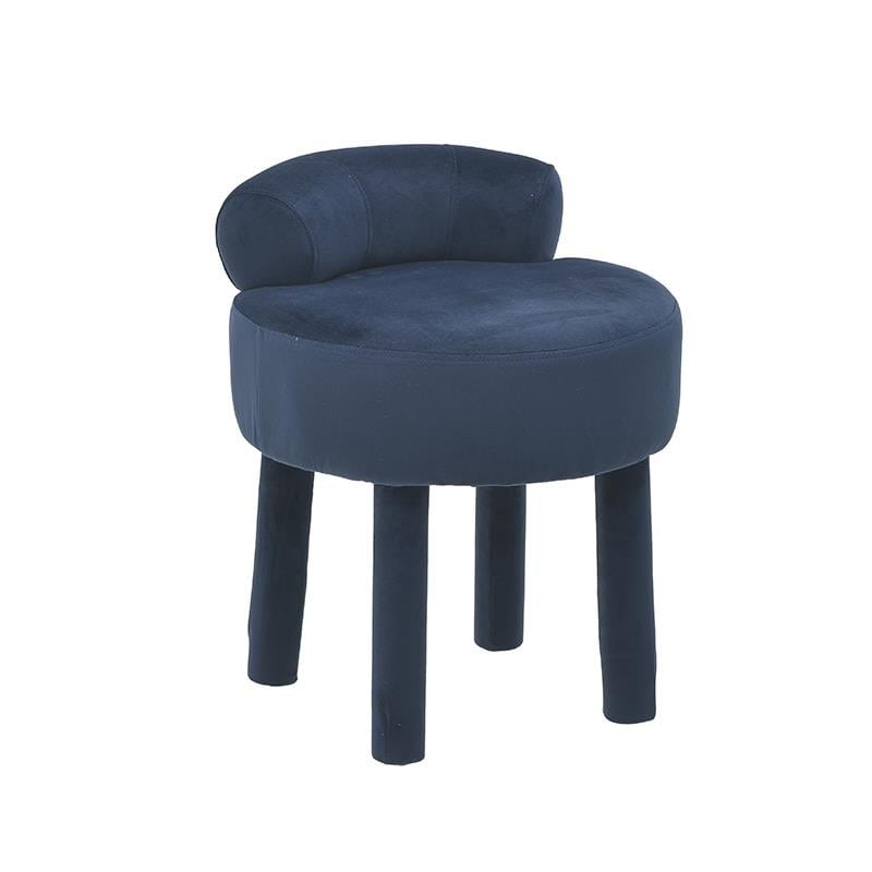 Σκαμπώ Βελούδινο inart 46x48x55εκ. 3-50-104-0429 (Ύφασμα: Βελούδο, Χρώμα: Μπλε) – inart – 3-50-104-0429