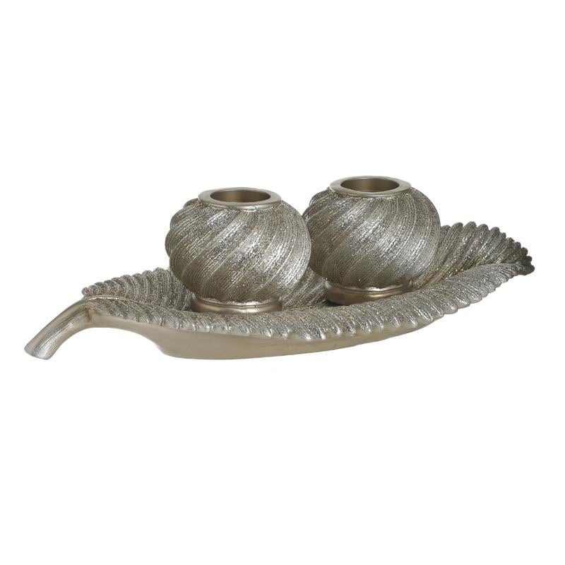 Κηροπήγιο Σετ 3τμχ Με Πιατέλα Polyresin inart 40x20x11εκ. 3-70-110-0044 (Υλικό: Polyresin) – inart – 3-70-110-0044