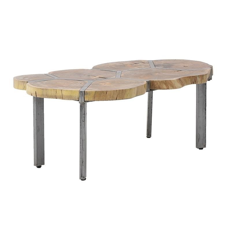 Τραπέζι Ξύλινο-Μεταλλικό inart 106x65x45εκ. 7-50-053-0007 (Υλικό: Ξύλο, Χρώμα: Καφέ) – inart – 7-50-053-0007
