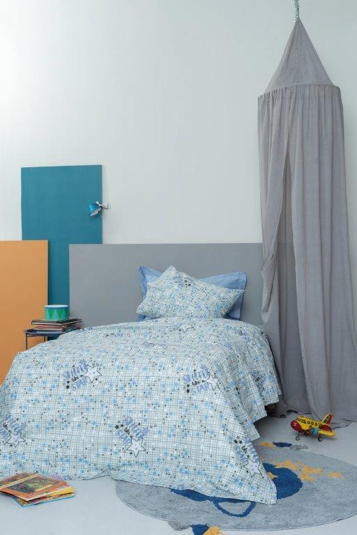 Πάπλωμα Φωσφοριζέ Βαμβακερό Ημίδιπλο 160×240εκ. Cluster Blue Palamaiki (Ύφασμα: Βαμβάκι 100%, Χρώμα: Μπλε) – Palamaiki – 5205857230982