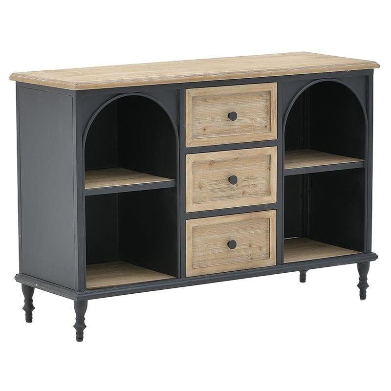 Μπουφές Μεταλλικός-Ξύλινος inart 120x40x80εκ. 3-50-626-0037 (Υλικό: Ξύλο, Χρώμα: Μαύρο) – inart – 3-50-626-0037