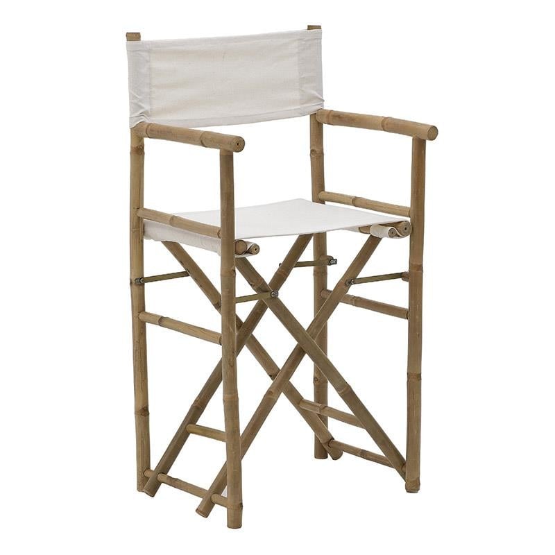 Καρέκλα Σκηνοθέτη Μπαμπού inart 53x43x113εκ. 3-50-561-0024 (Υλικό: Ξύλο, Χρώμα: Λευκό) – inart – 3-50-561-0024