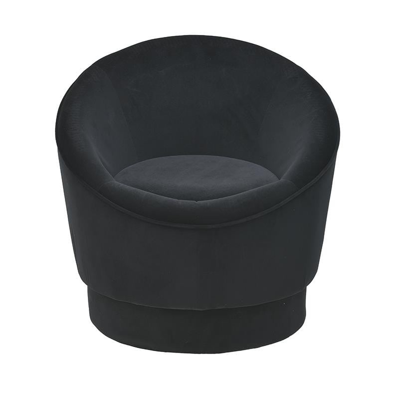 Πολυθρόνα Βελούδινη inart 76x68x73εκ. 3-50-104-0423 (Ύφασμα: Βελούδο, Χρώμα: Μαύρο) – inart – 3-50-104-0423