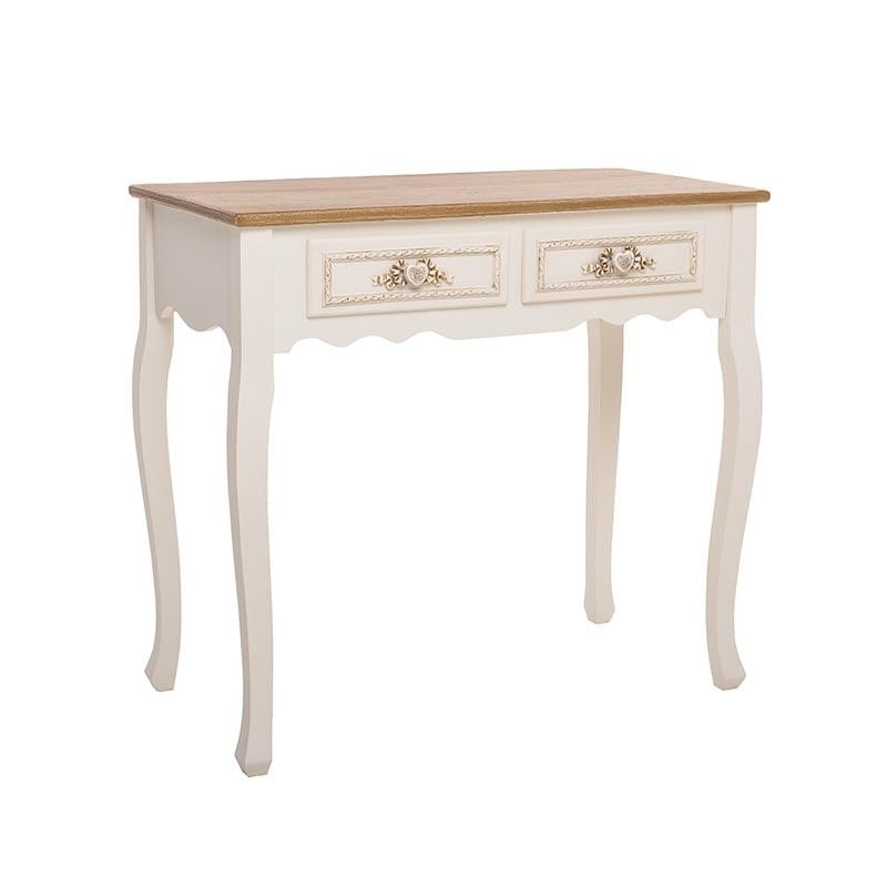 Κονσόλα Ξύλινη Λευκό-Μπεζ inart 80x40x75εκ. 3-50-147-0045 (Υλικό: Ξύλο, Χρώμα: Λευκό) – inart – 3-50-147-0045